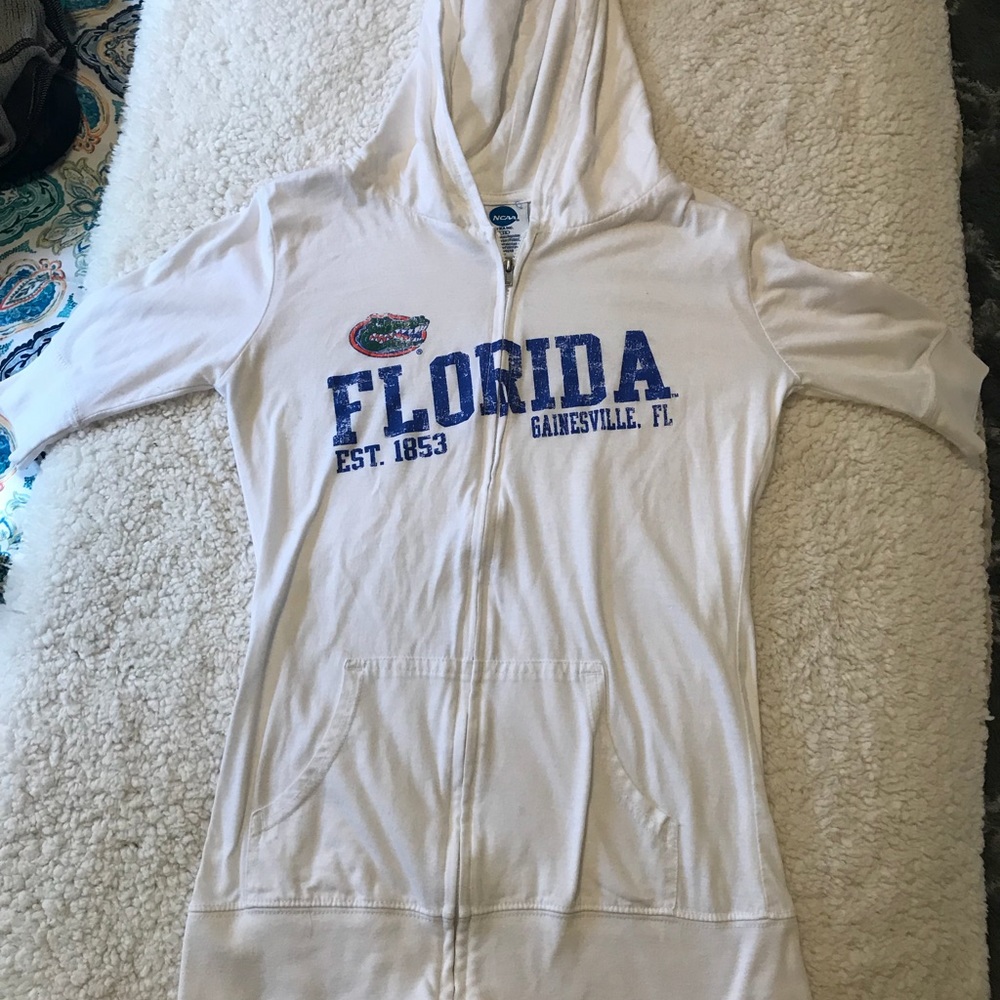 UNIVERSITY OF FLORIDA LARGE WHITE ZIP UP